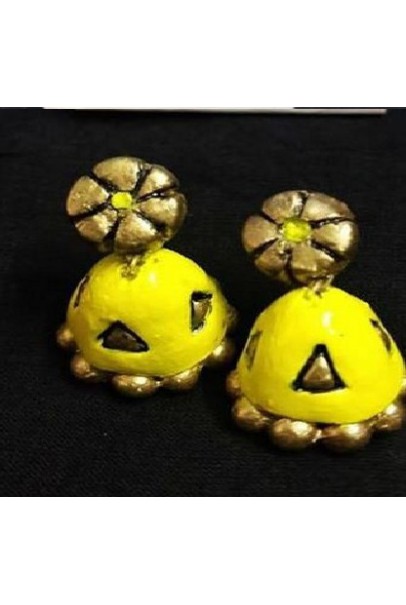 Handpainted Terracotta Jewellery – Ear rings Handpainted Terracotta Jewellery – Ear rings